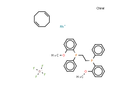 CAS No. 56977-92-5, (R,R)-(-)-1,2-Bis[(o-methoxyphenyl)(phenyl)phosphino]ethane(1,5-cyclooctadiene)rhodium(i)tetrafluoroborate