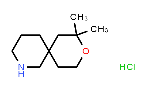 CAS No. 57155-58-5, 9-Oxa-2-azaspiro[5.5]undecane, 8,8-dimethyl-, (Hydrochloride) (1:1)