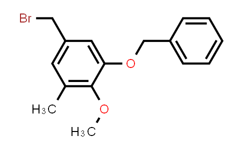 CAS No. 575444-14-3, Benzene, 5-(bromomethyl)-2-methoxy-1-methyl-3-(phenylmethoxy)-