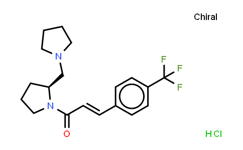 CAS No. 575467-49-1, 2-Propen-1-one, 1-[(2S)-2-(1-pyrrolidinylmethyl)-1-pyrrolidinyl]-3-[4-(trifluoromethyl)phenyl]-, (Hydrochloride) (1:1), (2E)-