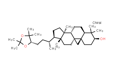 CAS No. 57576-31-5, 1H,19H-Cyclopropa[9,10]cyclopenta[a]phenanthrene, 9,19-cyclolanostane-3,24,25-triol deriv.