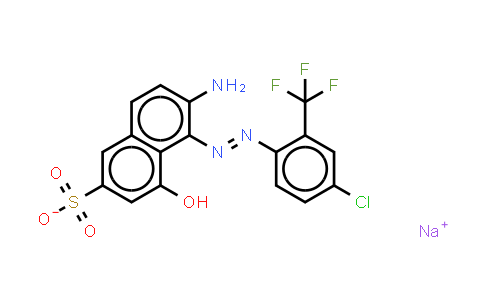 CAS No. 57741-47-6, 6-amino-5-4-chloro-2-(trifluoromethyl)phenylazo-4-hydroxynaphthalene-2-sulphonate (sodium salt)