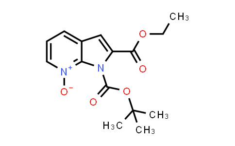 CAS No. 577711-90-1, 1H-Pyrrolo[2,3-b]pyridine-1,2-dicarboxylic acid, 1-(1,1-dimethylethyl) 2-ethyl ester, 7-oxide
