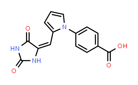 CAS No. 577962-95-9, Benzoic acid, 4-[2-[(2,5-dioxo-4-imidazolidinylidene)methyl]-1H-pyrrol-1-yl]-