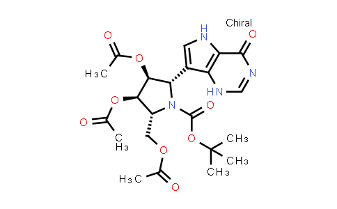 CAS No. 577978-45-1, (2R,3R,4S,5S)-2-(Acetoxymethyl)-1-(tert-butoxycarbonyl)-5-(4-oxo-4,5-dihydro-1H-pyrrolo[3,2-d]pyrimidin-7-yl)pyrrolidine-3,4-diyl diacetate