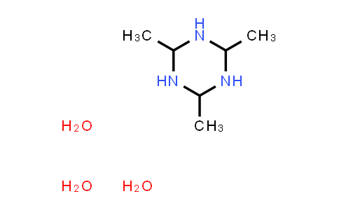 CAS No. 58052-80-5, 2,4,6-Trimethyl-1,3,5-triazinane trihydrate