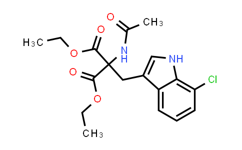 CAS No. 582319-05-9, Diethyl 2-acetamido-2-((7-chloro-1H-indol-3-yl)methyl)malonate
