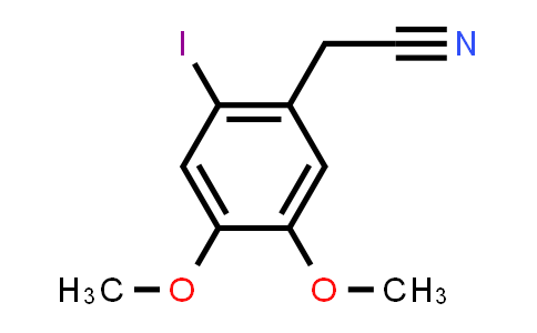 CAS No. 58432-84-1, 2-(2-Iodo-4,5-dimethoxyphenyl)acetonitrile