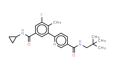 585543-15-3 | 6-[5-(环丙基氨基甲酰基)-3-氟-2-甲基苯基]-N-(2,2-二甲基丙基)吡啶-3-甲酰胺
