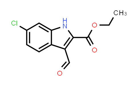 CAS No. 586336-88-1, Ethyl 6-chloro-3-formyl-1H-indole-2-carboxylate