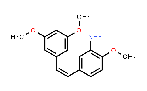 CAS No. 586410-12-0, Benzenamine, 5-[(1Z)-2-(3,5-dimethoxyphenyl)ethenyl]-2-methoxy-