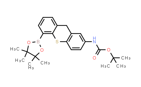CAS No. 587871-47-4, tert-Butyl (5-(4,4,5,5-tetramethyl-1,3,2-dioxaborolan-2-yl)-9H-thioxanthen-2-yl)carbamate