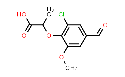 CAS No. 590395-58-7, 2-(2-Chloro-4-formyl-6-methoxyphenoxy)propanoic acid