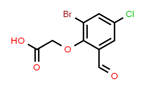 CAS No. 590395-61-2, (2-Bromo-4-chloro-6-formylphenoxy)acetic acid