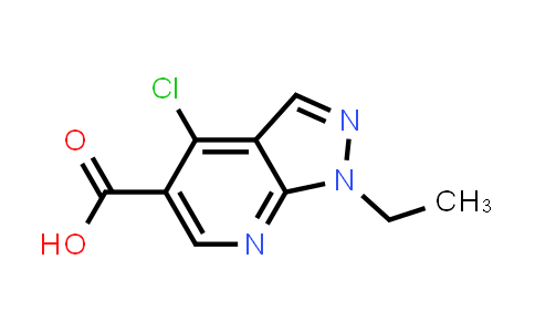 CAS No. 59060-16-1, 4-Chloro-1-ethyl-1H-pyrazolo[3,4-b]pyridine-5-carboxylic acid