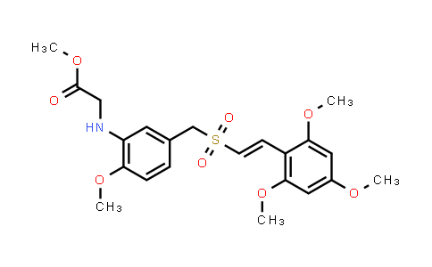 CAS No. 592542-61-5, (E)-2,4,6-Trimethoxystyryl 3-(carbomethoxymethylamino)-4-methoxybenzyl sulfone
