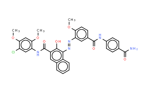 CAS No. 59487-23-9, 4-5-4-(Aminocarbonyl)phenylaminocarbonyl-2-methoxyphenylazo-N-(5-chloro-2,4-dimethoxyphenyl)-3-hydroxynaphthalene-2-carbox amide