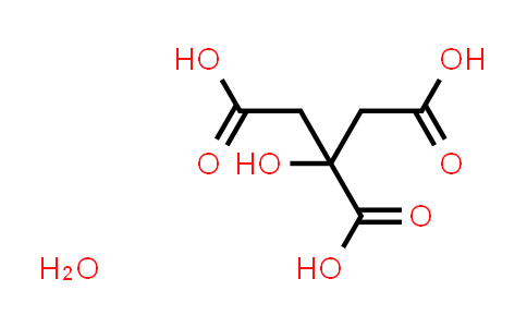 CAS No. 5949-29-1, 2-Hydroxy-1,2,3-propanetricarboxylic acid monohydrate