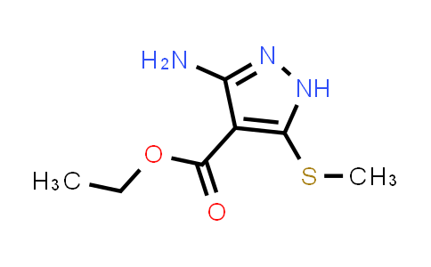 CAS No. 59541-46-7, Ethyl 3-amino-5-(methylthio)-1H-pyrazole-4-carboxylate