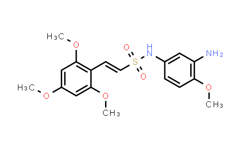 CAS No. 595582-49-3, (E)-2,4,6-Trimethoxystyryl-N-(3-amino-4-methoxyphenyl)sulfonamide