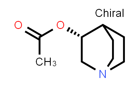CAS No. 59653-40-6, 1-Azabicyclo[2.2.2]octan-3-ol, 3-acetate, (3R)-