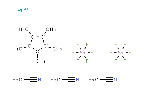 CAS No. 59738-27-1, Tris(acetonitrile)pentamethylcyclopentadienylrhodium(III) hexafluoroantimonate