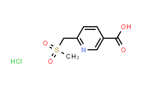 CAS No. 597562-49-7, 6-((Methylsulfonyl)methyl)nicotinic acid hydrochloride
