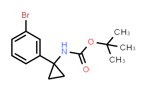 CAS No. 597563-17-2, tert-Butyl (1-(3-bromophenyl)cyclopropyl)carbamate