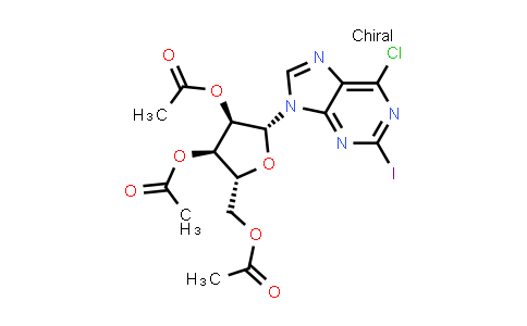 CAS No. 5987-76-8, (2R,3R,4R,5R)-2-(Acetoxymethyl)-5-(6-chloro-2-iodo-9H-purin-9-yl)tetrahydrofuran-3,4-diyl diacetate