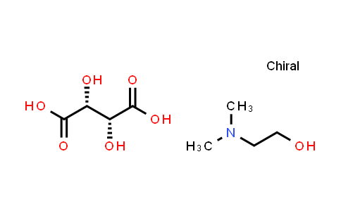 CAS No. 5988-51-2, 2-(Dimethylamino)ethanol (2R,3R)-2,3-dihydroxysuccinate