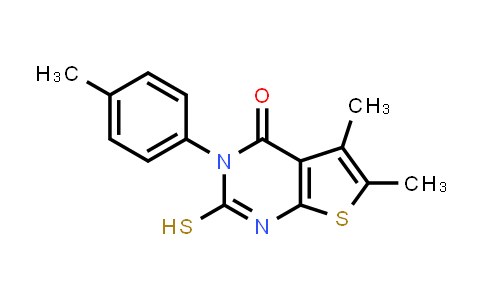CAS No. 59898-65-6, 5,6-Dimethyl-3-(4-methylphenyl)-2-sulfanylthieno[2,3-d]pyrimidin-4(3h)-one