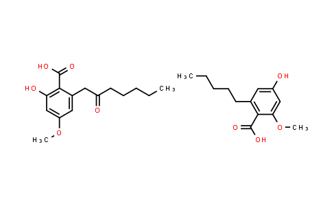CAS No. 6009-12-7, o-Anisic acid, 4-hydroxy-6-pentyl-, 2-hydroxy-6-(2-oxoheptyl)-p-anisate