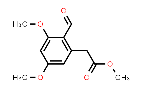 CAS No. 602278-05-7, methyl 2-formyl-3,5-dimethoxyphenylacetate
