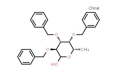 CAS No. 60431-34-7, (3S,4R,5R,6S)-3,4,5-Tris(benzyloxy)-6-methyltetrahydro-2H-pyran-2-ol