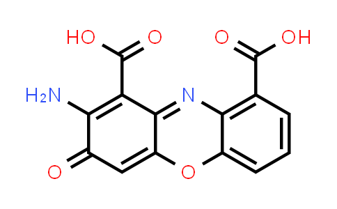 CAS No. 606-59-7, 2-Amino-3-oxo-3H-phenoxazine-1,9-dicarboxylic acid