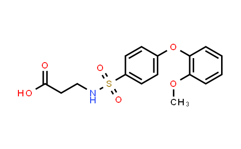 CAS No. 606944-94-9, 3-((4-(2-Methoxyphenoxy)phenyl)sulfonamido)propanoic acid