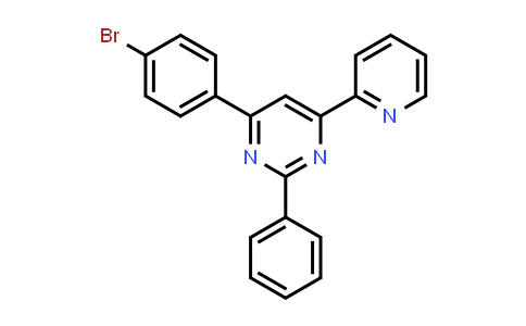 CAS No. 607739-87-7, 4-(4-Bromophenyl)-2-phenyl-6-(pyridin-2-yl)pyrimidine