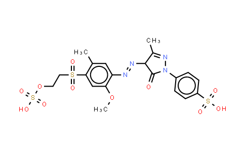 60958-41-0 | p-4,5-Dihydro-4-2-methoxy-5-methyl-4-2-(sulphooxy)ethylsulphonylphenylazo-3-methyl-5-oxo-1H-Pyrazol-1-ylbenzenesulphonic a cid