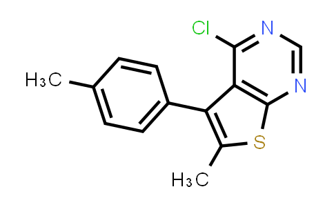 CAS No. 610274-05-0, 4-Chloro-6-methyl-5-(4-methylphenyl)thieno[2,3-d]pyrimidine