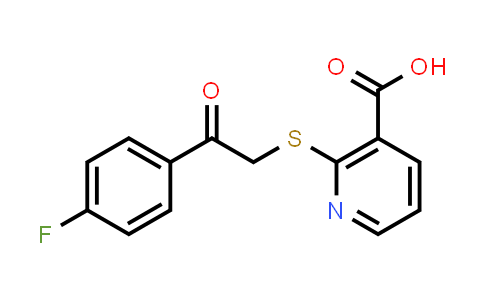 CAS No. 610281-79-3, 2-((2-(4-Fluorophenyl)-2-oxoethyl)thio)nicotinic acid
