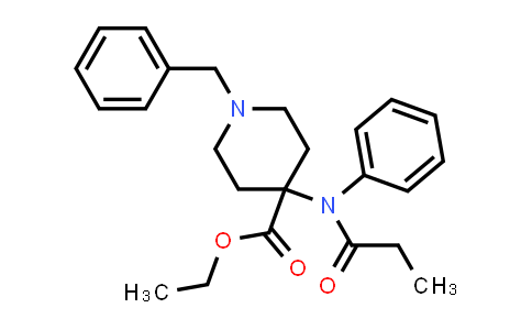CAS No. 61085-74-3, Ethyl 1-benzyl-4-(N-phenylpropionamido)piperidine-4-carboxylate