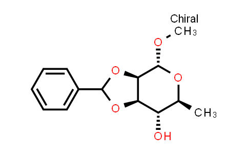 CAS No. 61199-73-3, (3aR,4R,6S,7S,7aR)-4-Methoxy-6-methyl-2-phenyltetrahydro-4H-[1,3]dioxolo[4,5-c]pyran-7-ol