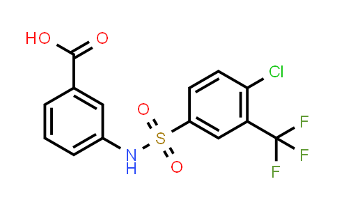 CAS No. 612041-76-6, 3-((4-Chloro-3-(trifluoromethyl)phenyl)sulfonamido)benzoic acid