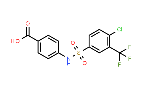 CAS No. 612041-77-7, 4-((4-Chloro-3-(trifluoromethyl)phenyl)sulfonamido)benzoic acid