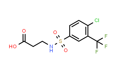 CAS No. 612043-43-3, 3-((4-Chloro-3-(trifluoromethyl)phenyl)sulfonamido)propanoic acid