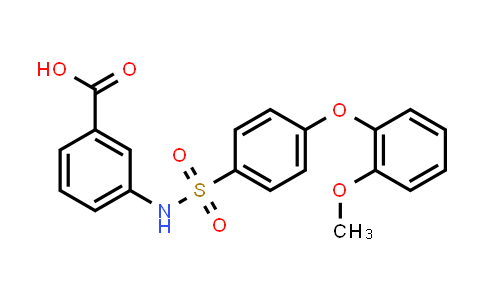 CAS No. 612044-42-5, 3-((4-(2-Methoxyphenoxy)phenyl)sulfonamido)benzoic acid