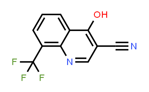 CAS No. 61338-18-9, 3-Quinolinecarbonitrile, 4-hydroxy-8-(trifluoromethyl)-