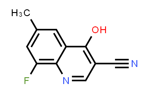 CAS No. 61338-24-7, 3-Quinolinecarbonitrile, 8-fluoro-4-hydroxy-6-methyl-