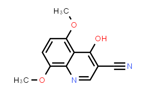 CAS No. 61338-35-0, 3-Quinolinecarbonitrile, 4-hydroxy-5,8-dimethoxy-