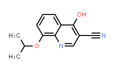 CAS No. 61338-36-1, 3-Quinolinecarbonitrile, 4-hydroxy-8-(1-methylethoxy)-